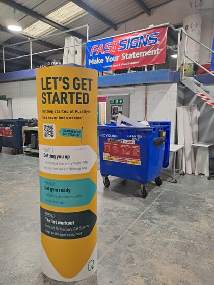 An image of an interior banner sign